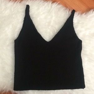 Zara Knit V Neck Tank Top